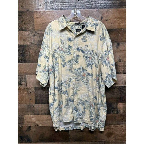 Izod Other - IZOD Men's Short Sleeve Button Up Size X-Large *100% Silk*